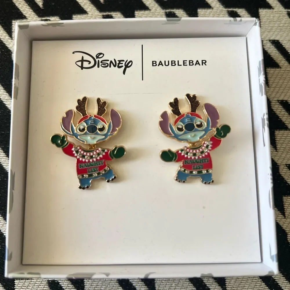 Disney x BaubleBar Lilo & Stitch Naughty List Earrings